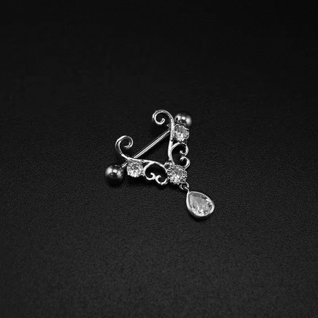 Tear of Angle Nipple Ring