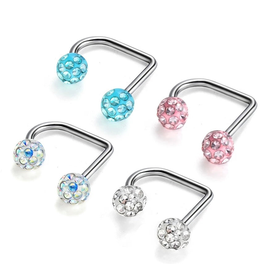 Devil's Pointed Cone Lip Stud Earring