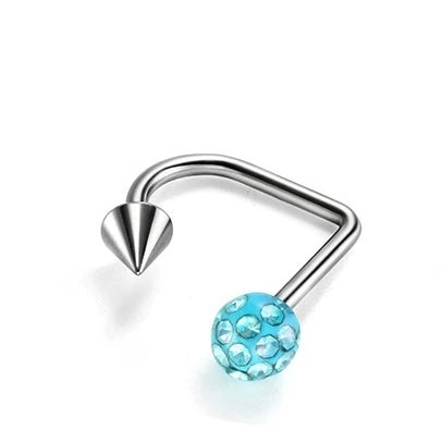 Devil's Pointed Cone Lip Stud Earring