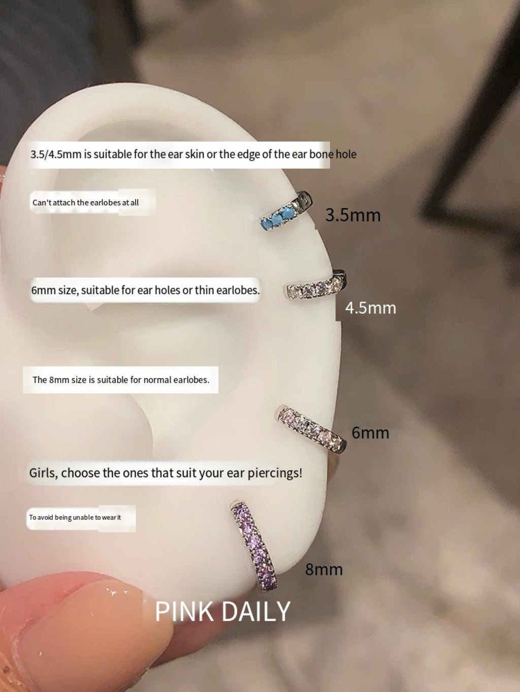 Signature white Zirconia Earring King