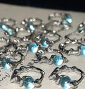 Coiled Serpent Moonstone Hoop Earrings