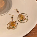 Vintage gold tone earrings