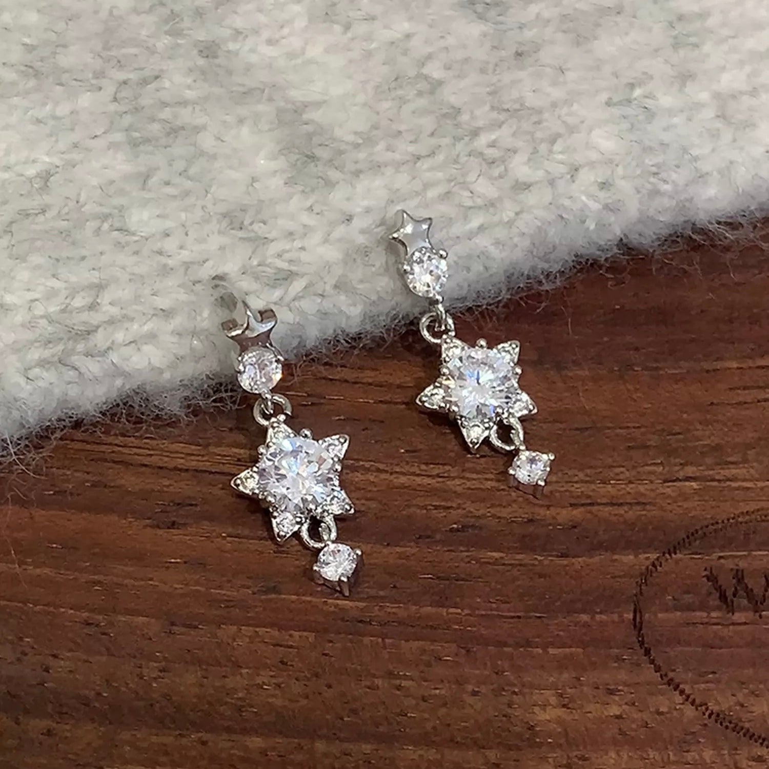 Five Pointed Star Earrings