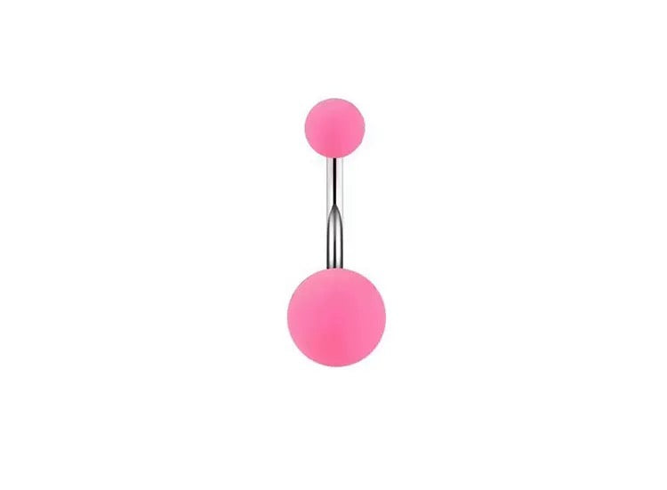 Powdery Ball & Blue Hair Ball (Navel Stud)