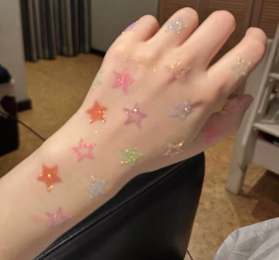 Stars Glitter Tattoo Sticker