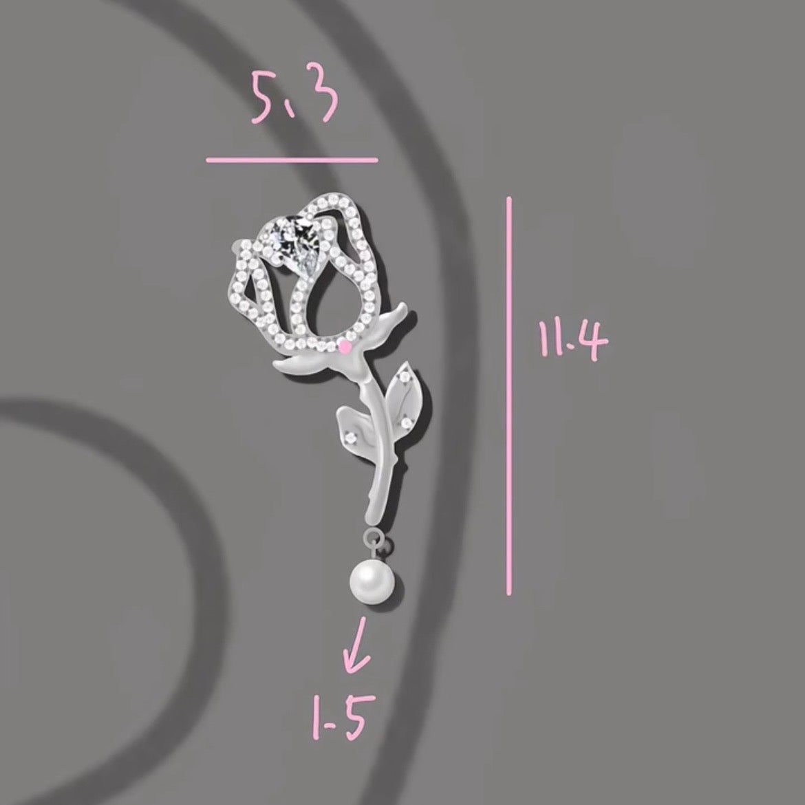 Flashy Rose Earrings