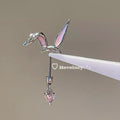 Ear Rabbit Heart-Shaped Devil Studs