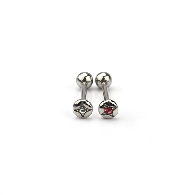 Small stud ring Tongue piercing
