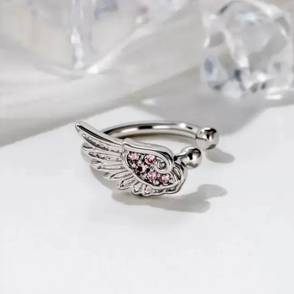 Titanium and Steel Zirconia Wing Studs