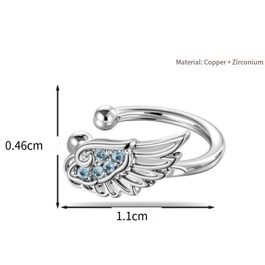 Titanium and Steel Zirconia Wing Studs