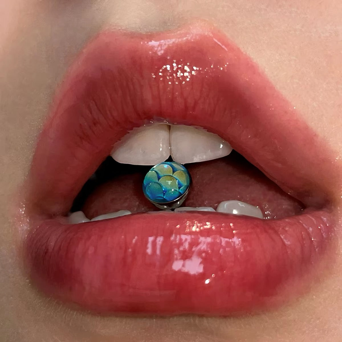 Mermaid  Titanium Tongue studs