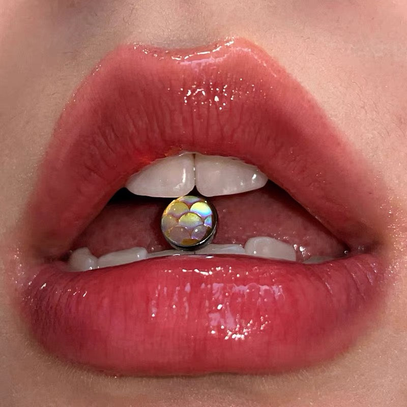 Mermaid  Titanium Tongue studs