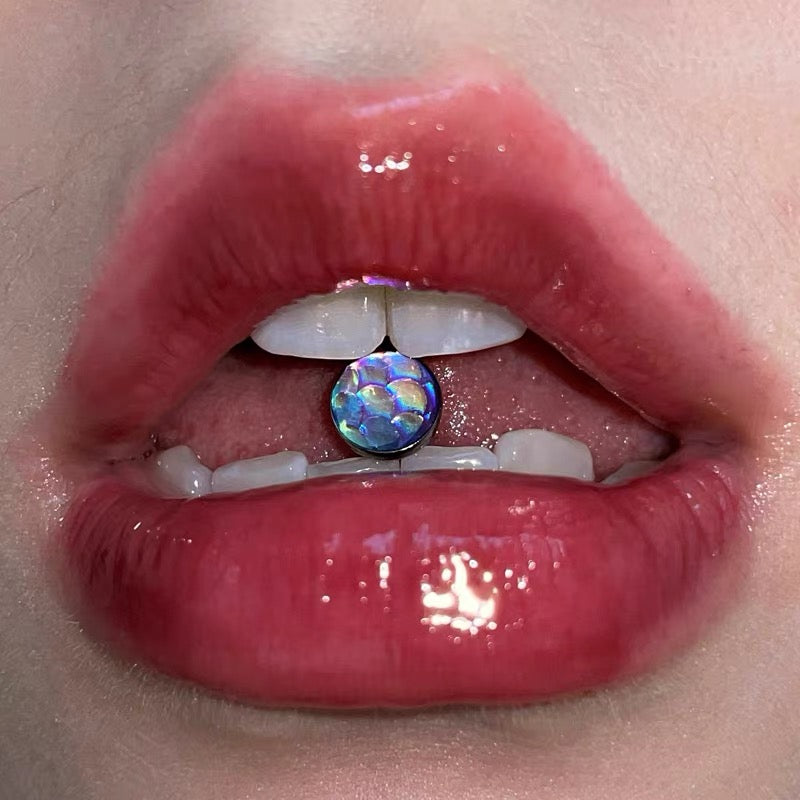 Mermaid  Titanium Tongue studs