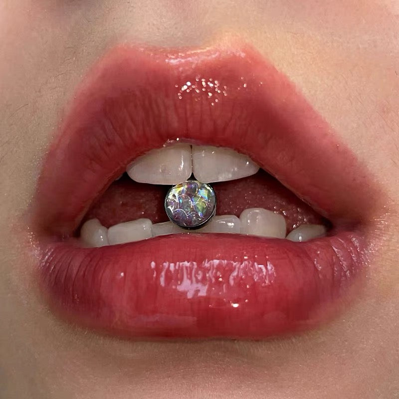Mermaid  Titanium Tongue studs