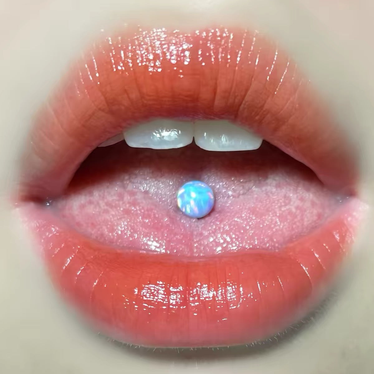 Opal Tongue Studs