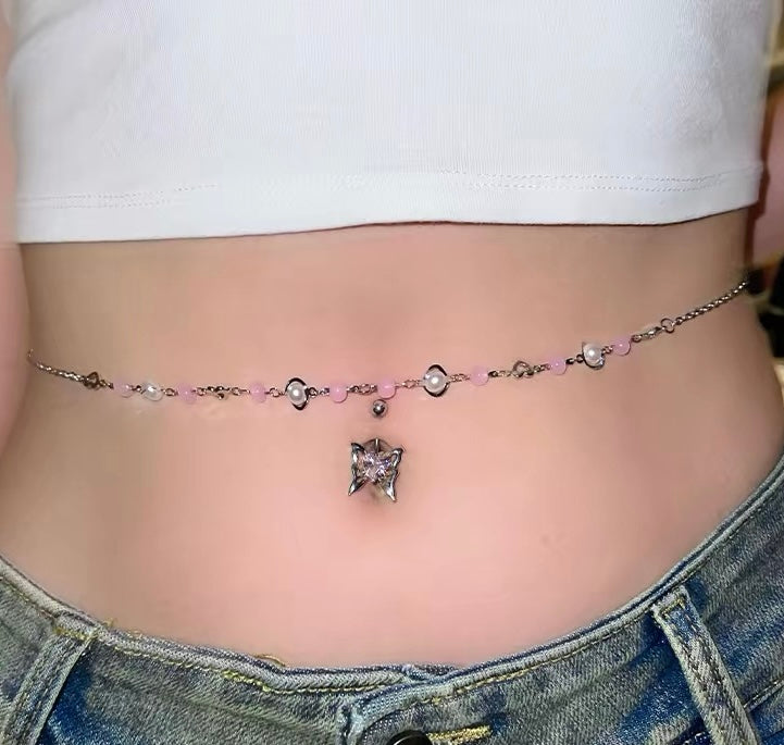 Pink Heart Waist Chains