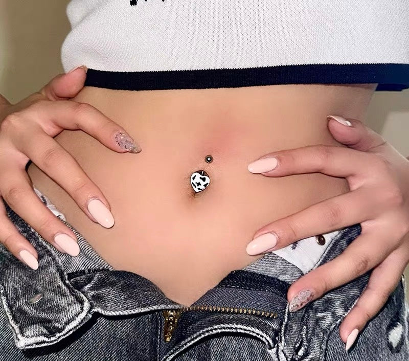Stylish Cow Belly Piercing