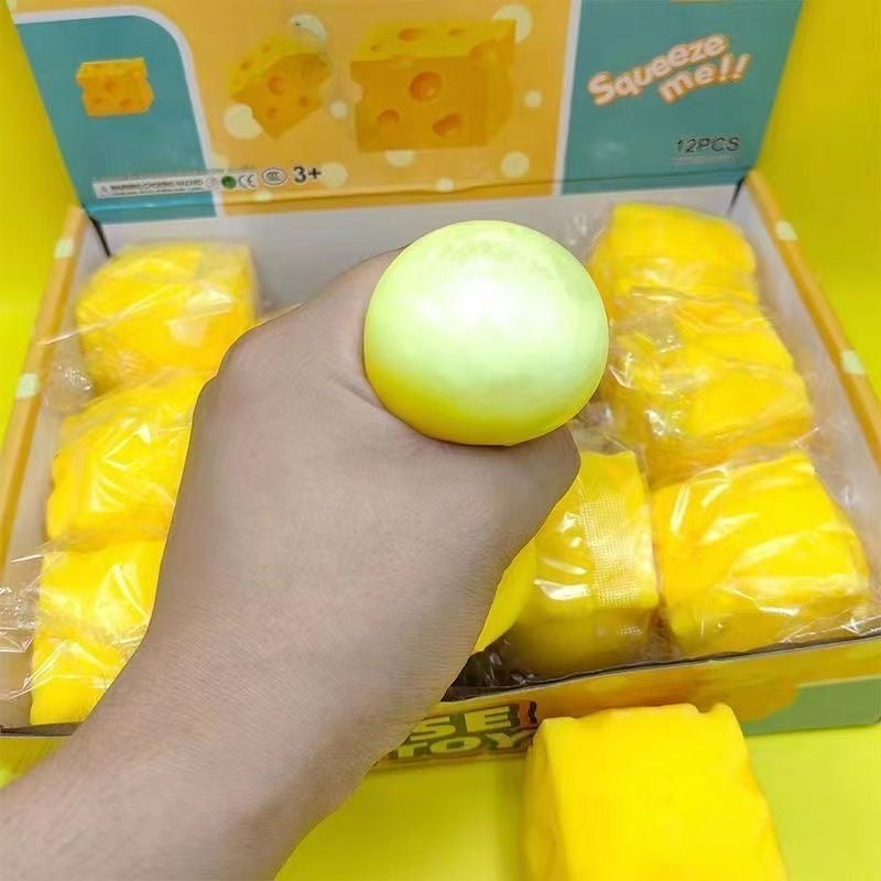 Realistic Square Cheese Squish